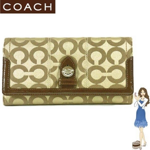 Coach(R[`) 3܂蒷z gCxbJ IvA[g `FbNubN J[L/uE 43127